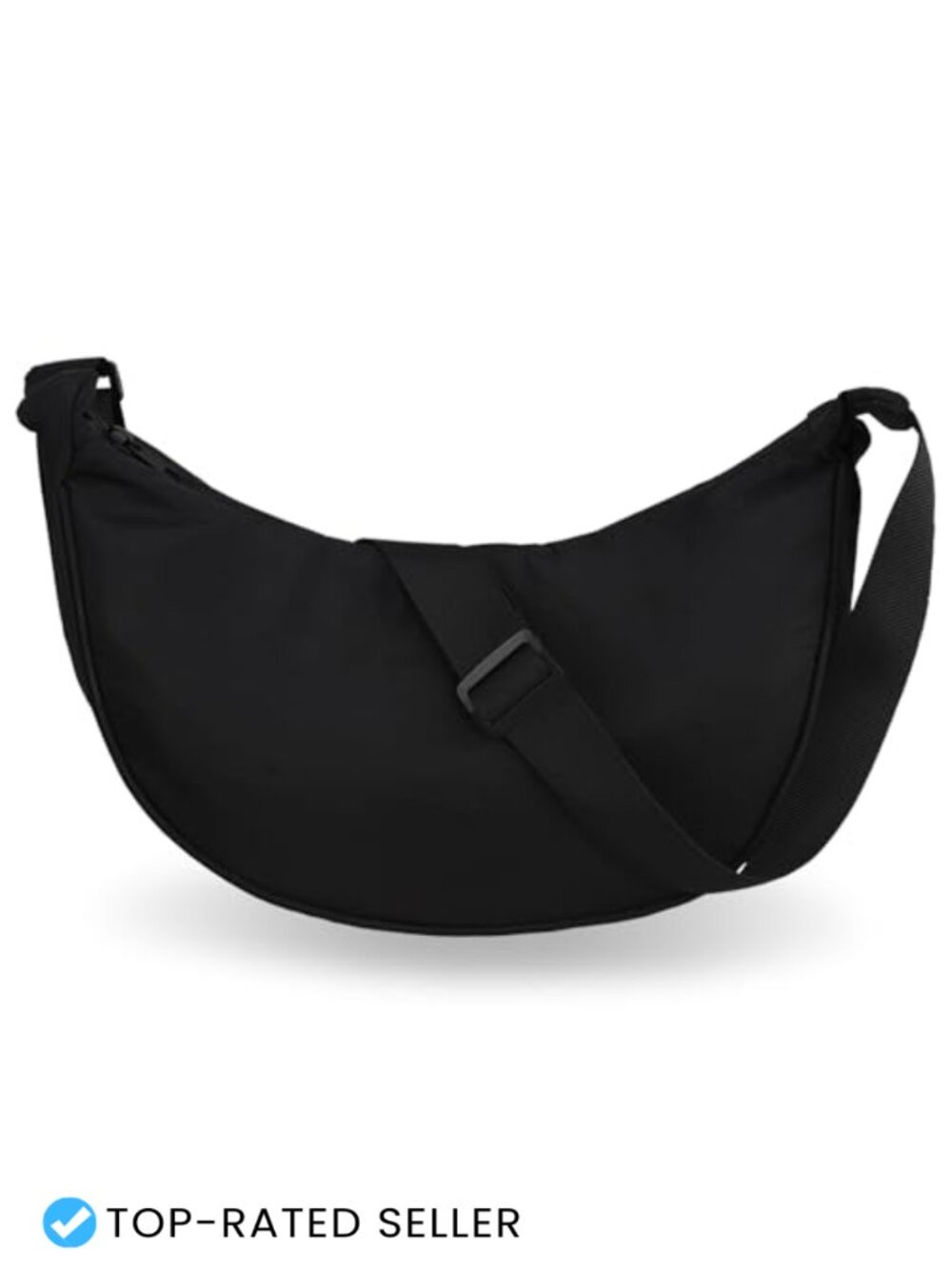 Crescent Crossbody Bag Nylon Adjustable Strap Everyday Sling Purse